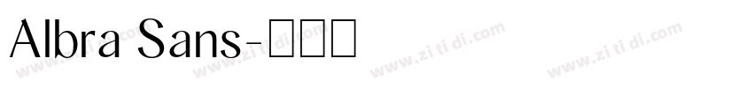 Albra Sans字体转换